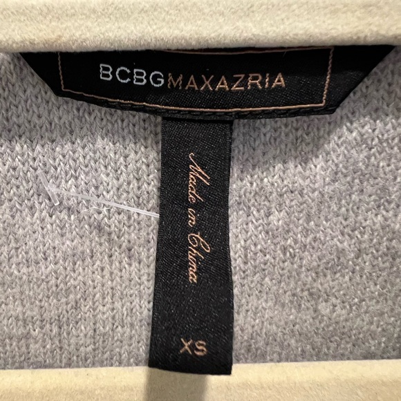 BCBGMaxAzria Light Gray Ruffle Cardigan - Picture 3 of 4